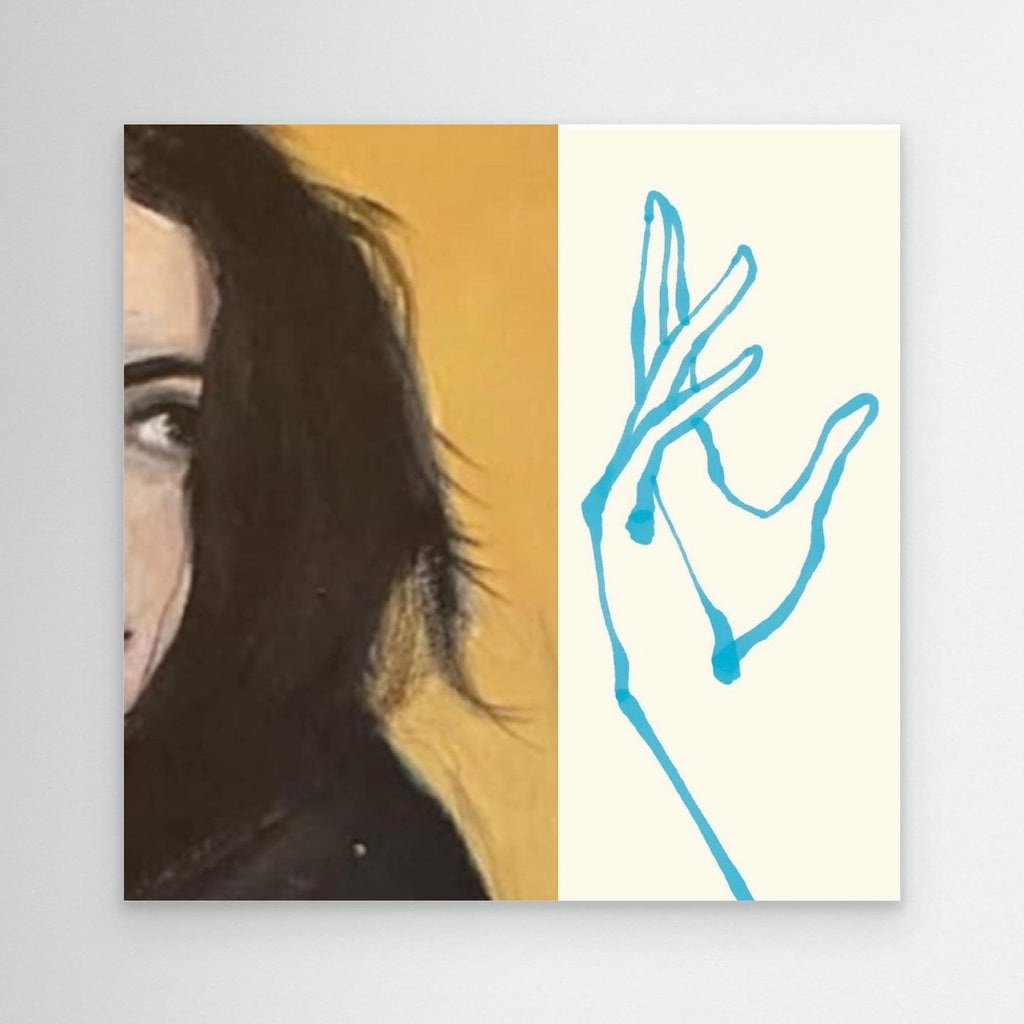 Blue hand